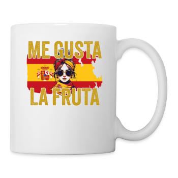 Ich mag das Frucht-Meme Spanien-Flagge ayarez - Tasse - Weiß - Rechts