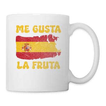 Ich mag das Frucht-Meme Spanien-Flagge ayarez - Tasse - Weiß - Rechts