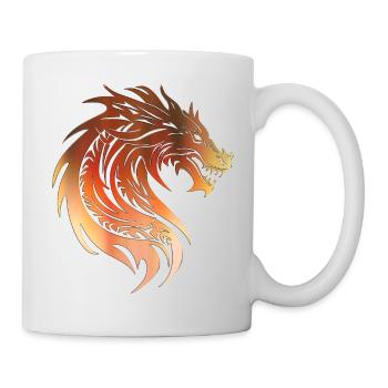 Fantasy Dragon Anime Dragon Head Mythical reptile - Mug - white - Right