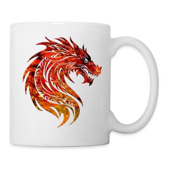 Fantasy Dragon Anime Dragon Head Reptile mythique - Mug blanc - blanc - Droite