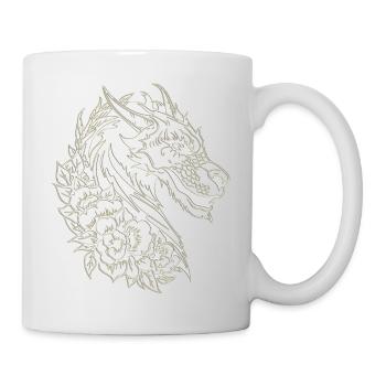 Fantasy Dragon Anime Dragon Head Mythical reptile - Mug - white - Right