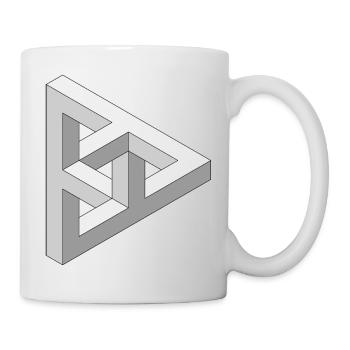 Unmögliche 3D Figur - Tasse - Weiß - Rechts
