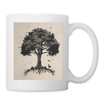 Baum des Lebens - Tasse - Weiß - Rechts