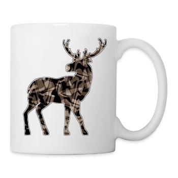 Hirsch - Tasse - Weiß - Rechts