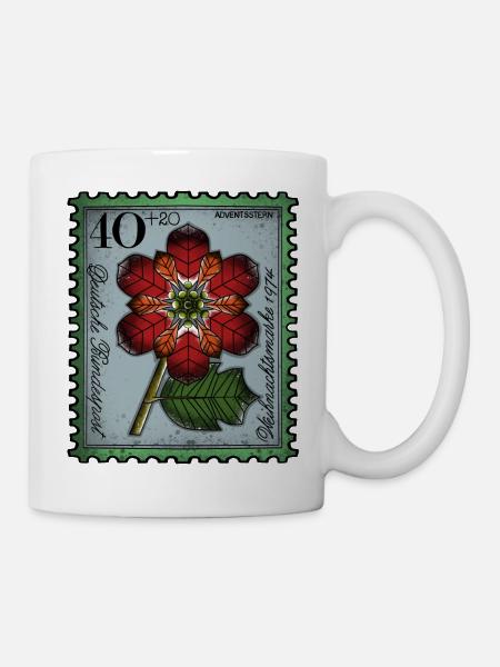 Timbre étoile de l’Avent - Mug blanc - blanc