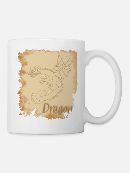 Uralter Drache - Tasse - Weiß