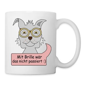 Mit Brille wär das nicht pasiert - Tasse - Weiß - Rechts