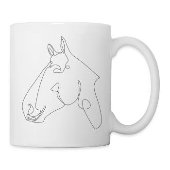 Pferdekopf Cantor - Tasse - Weiß - Rechts
