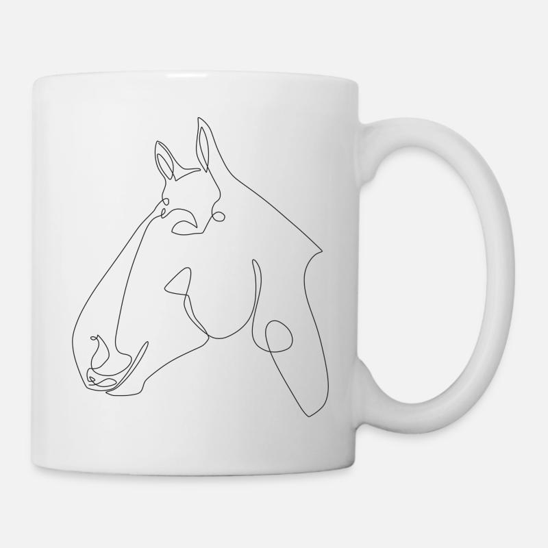 Pferdekopf Cantor - Tasse - Weiß