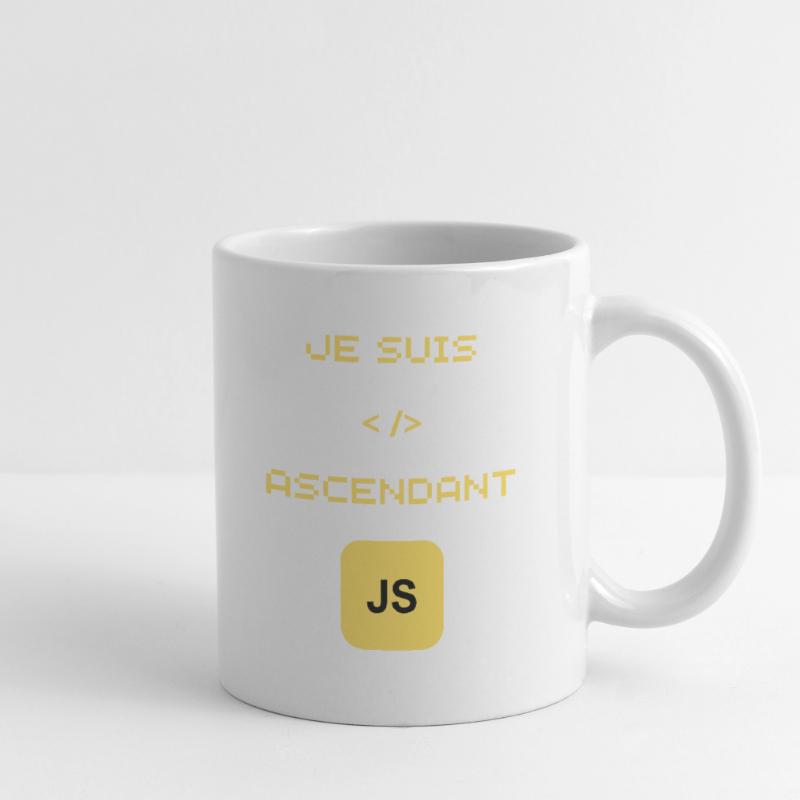 cadeau pour développeur JavaScript JS Mug blanc