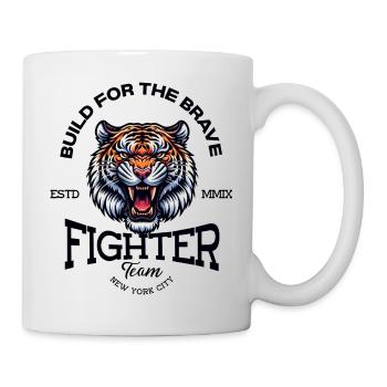 Fighter Team - Construit pour les Braves - Mug blanc - blanc - Droite