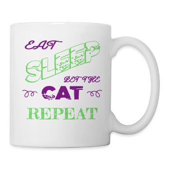Blagues d’animaux Kitty Bday citation drôle Avogato - Mug blanc - blanc - Droite