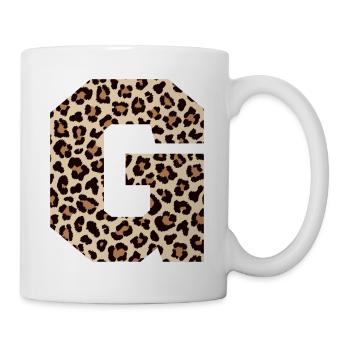 Letter G Leopard Pattern - Birthday Gift Idea - Mug - white - Right