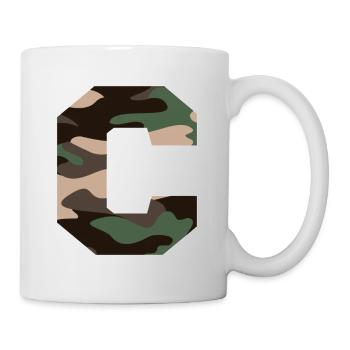 lettre C camouflage militaire-idée cadeau - Mug blanc - blanc - Droite