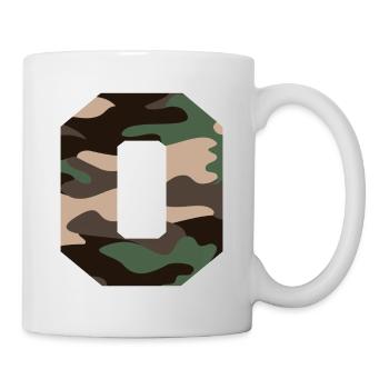 lettre O camouflage militaire-idée cadeau - Mug blanc - blanc - Droite
