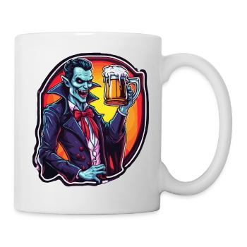 Vampir / Dracula / Blutsauger / Halloween / Mythos - Tasse - Weiß - Rechts