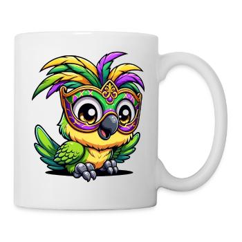 Perroquet Mardi Gras, Plumage Coloré - Mug blanc - blanc - Droite