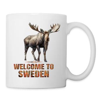 Schweden Schwedischer Elch bestes Tier Geweih Hirsch Hirsch - Tasse - Weiß - Rechts