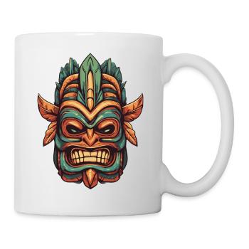 Masque Tiki - Mug blanc - blanc - Droite