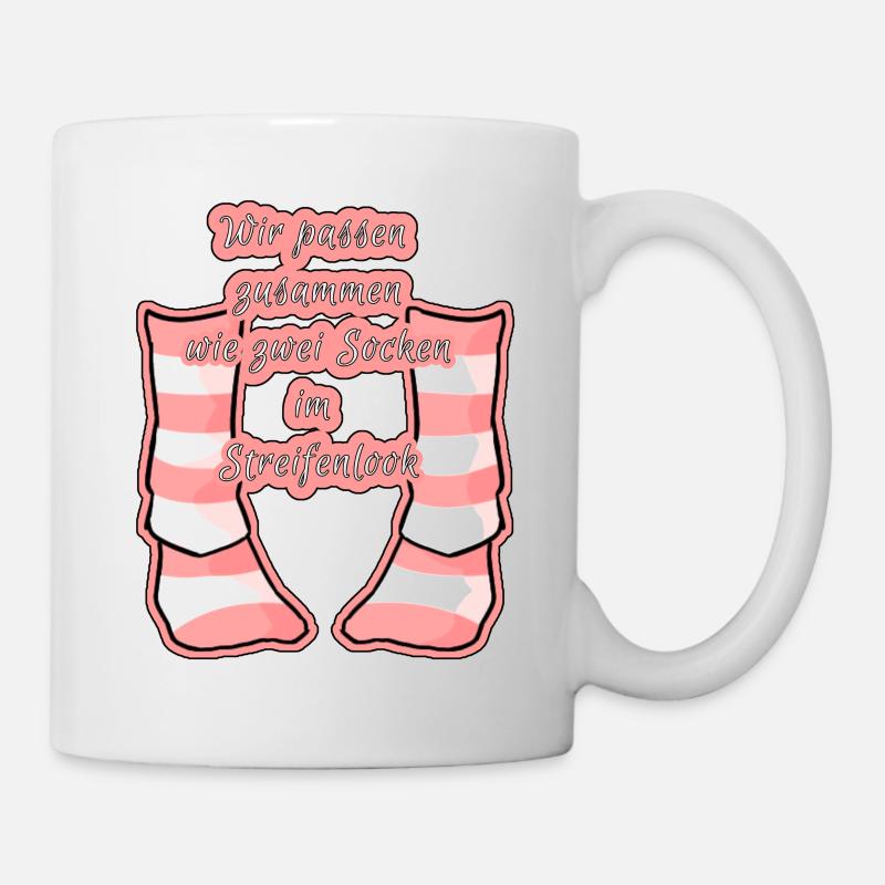 Wir passen zusammen... - Tasse - Weiß