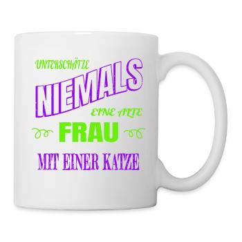zitat brille geek großkatze tier anerkennung - Tasse - Weiß - Rechts