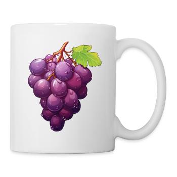 Trauben blau Rebe - Tasse - Weiß - Rechts