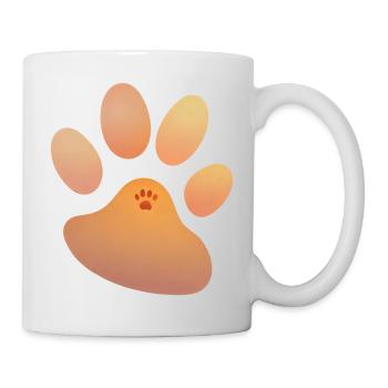 Patte Marron - Patte Animal Lumineux - T-Shirt Patte - Mug blanc - blanc - Droite