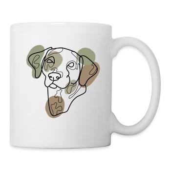 Dalmatinisches lineares Porträt - Tasse - Weiß - Rechts