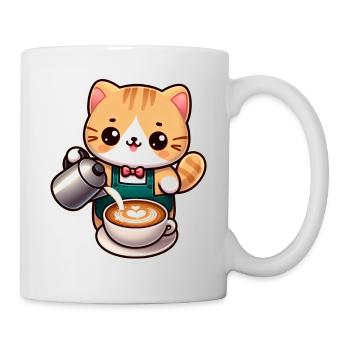 Chaton Barista - Mug blanc - blanc - Droite