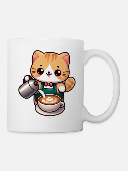 Kätzchen Barista - Tasse - Weiß