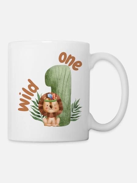 Wild One Safari Lion - Mug - white