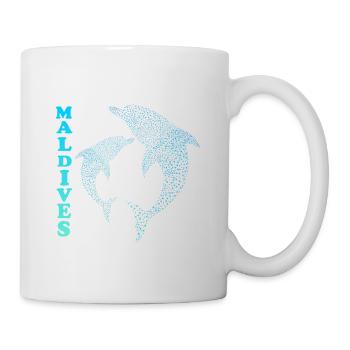 Malediven Delfine Maldives Dolphins - Mug - white - Right