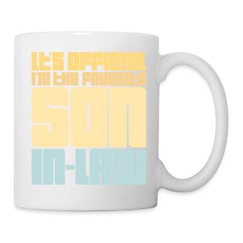 It's Official I'm The Favorite Son-In-Law Spruch - Tasse - Weiß - Rechts