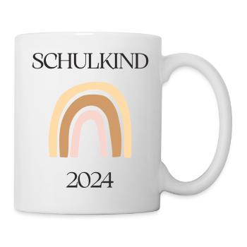 Schulkind 2024 Regenbogen - Tasse - Weiß - Rechts