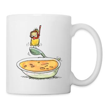 Suppentaucher - Tasse - Weiß - Rechts