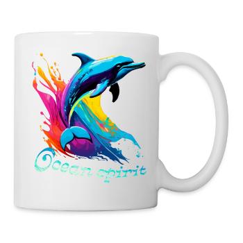 Ocean spirit. Dauphin - Mug blanc - blanc - Droite