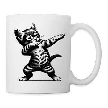 Dancing Cat - Dabbing Gift Idea - Mug - white - Right