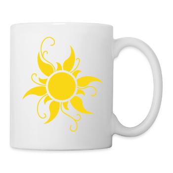 Blazing yellow sun - Mug - white - Right