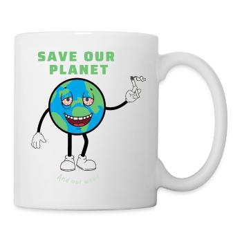 Earth Smoking - Tasse - Weiß - Rechts