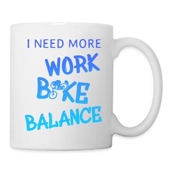 Bike - Biker - Fahrrad - Downhill - Tasse - Weiß - Rechts