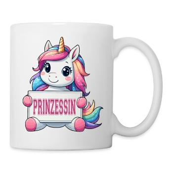 Einhorn mit Prinzessin - Tasse - Weiß - Rechts