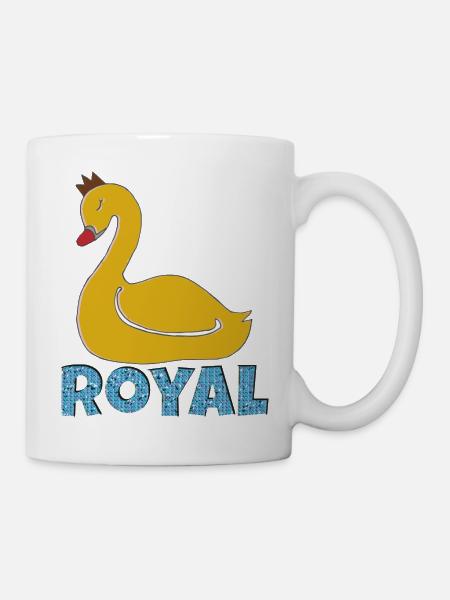 schwan royal - Tasse - Weiß