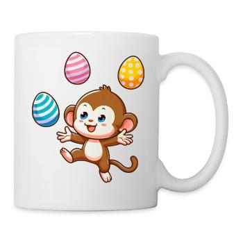 Easter Monkey Easter Egg Juggler Artist Design - Mug - white - Right