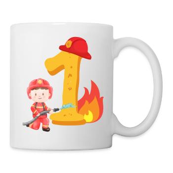Premier anniversaire Extinction d’incendie des pompiers pour le 1er - Mug blanc - blanc - Droite