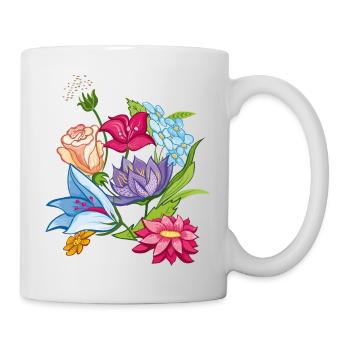 Fleurs printanières - Mug blanc - blanc - Droite