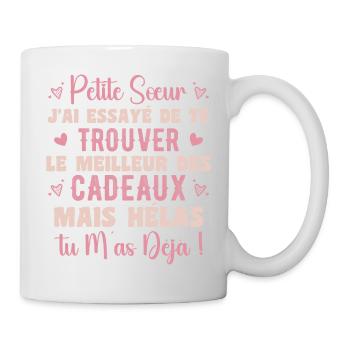 Little Sister Gift Funny Quote - Mug - white - Right