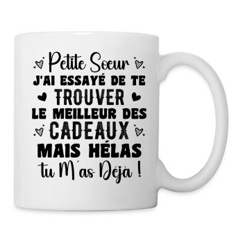 Little Sister Gift Funny Quote - Mug - white - Right