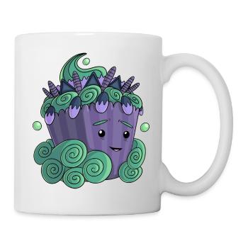 Purple Flower Cupcake - Tasse - Weiß - Rechts