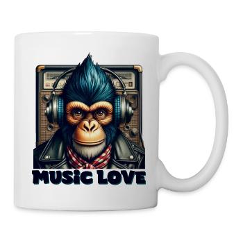 Music Love - Tasse - Weiß - Rechts