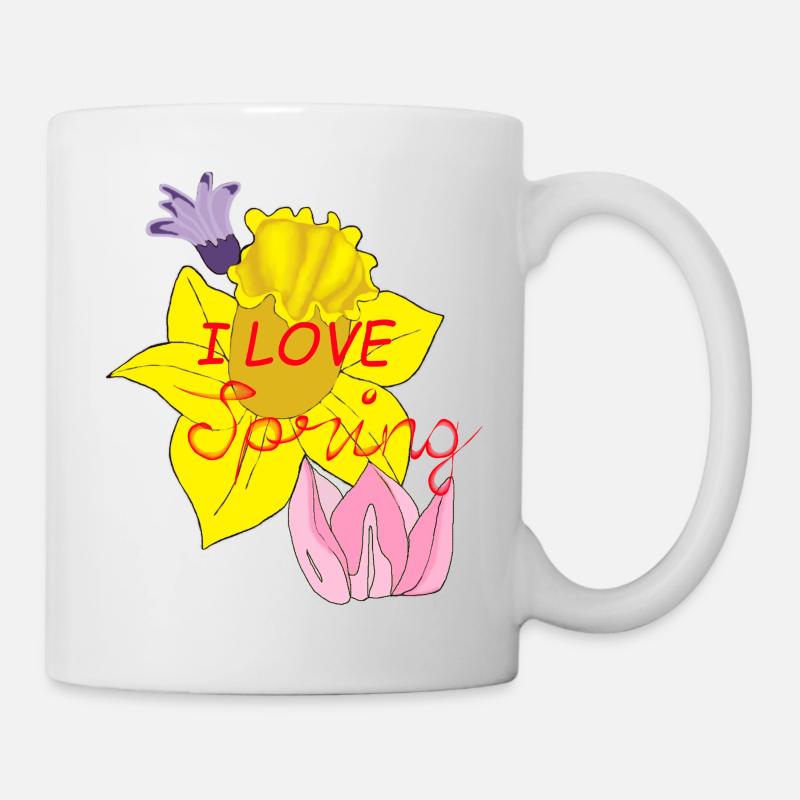 I love spring - Mug - white